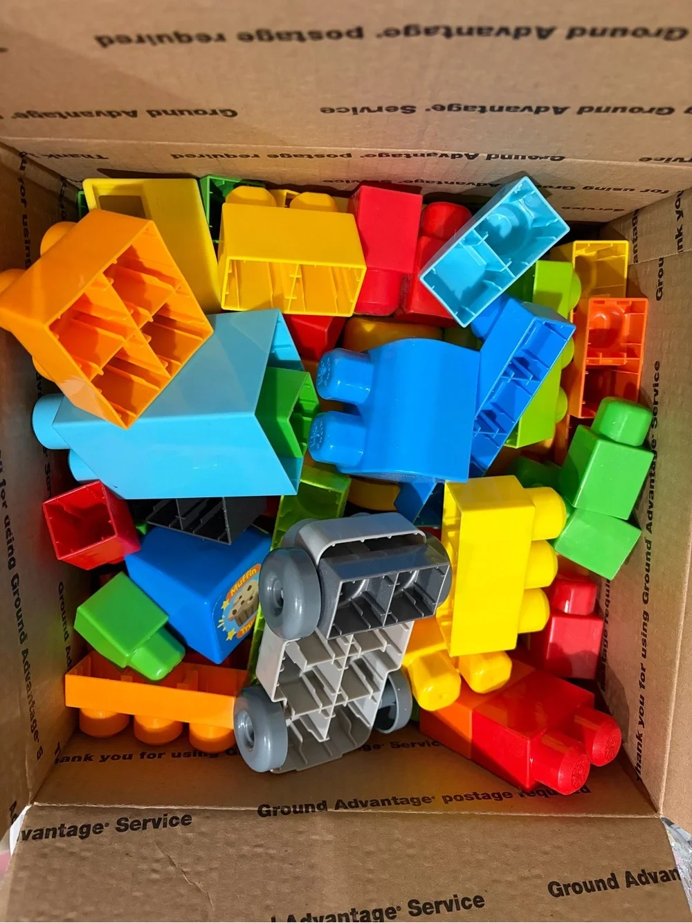Mega Bloks Building Blocks Lot – 5 lb Bulk Mixed Colors & Sizes